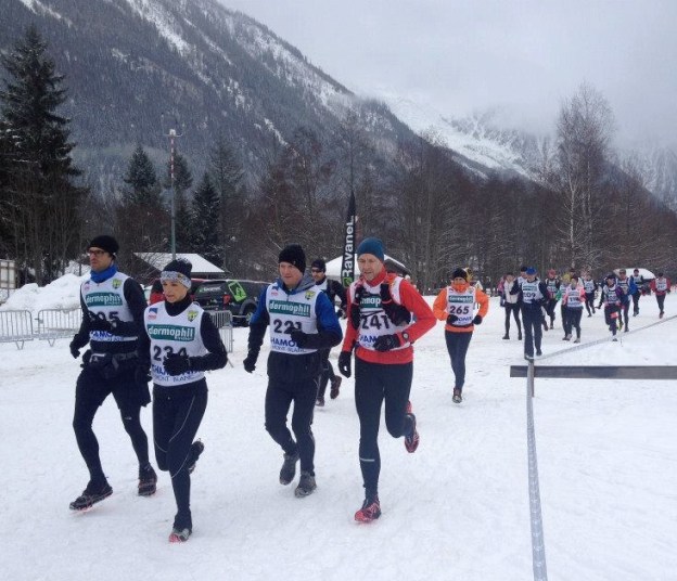 Start of the Run&Skate, Chamonix, 1 March 2015